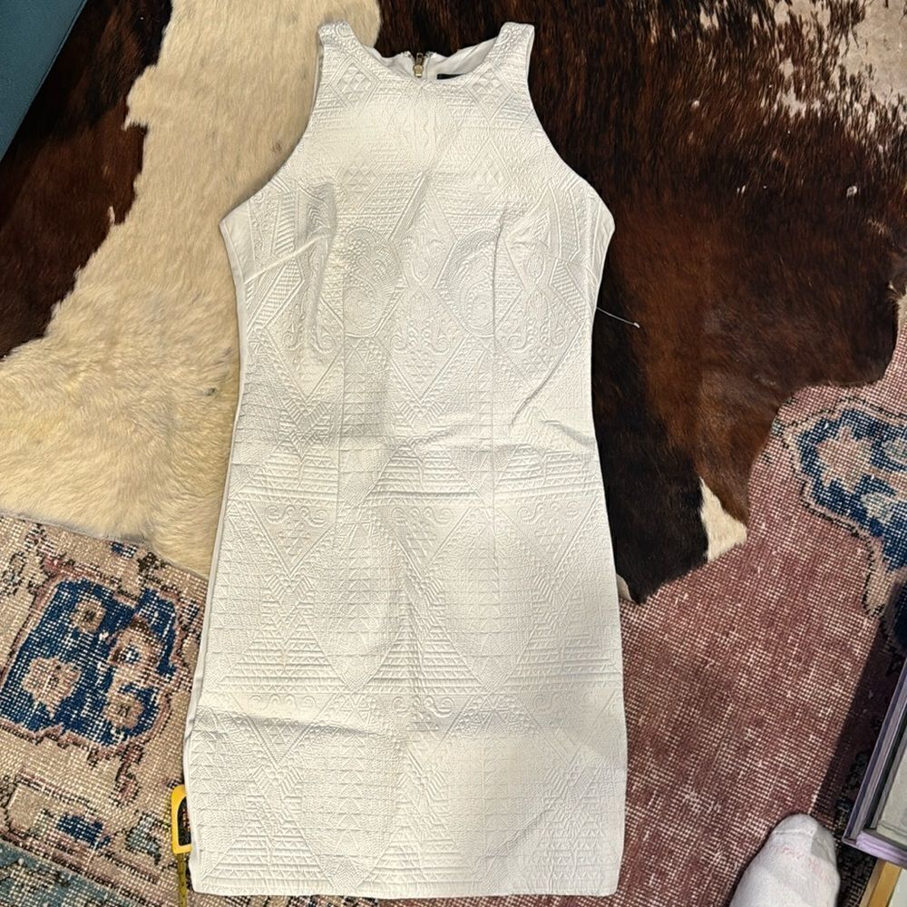 Alexia Admor White Faux Leather dress